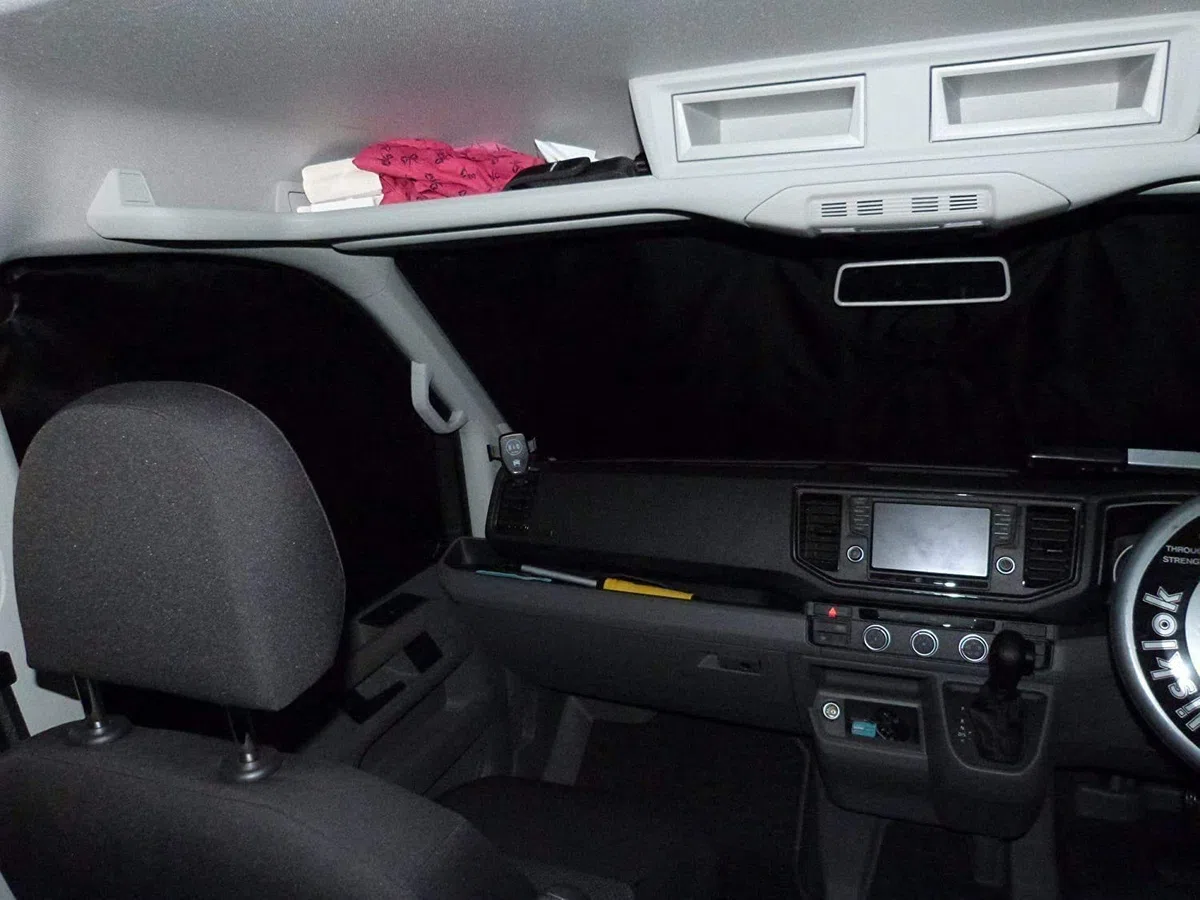 Fensterrollo-Set Kombatibel Mit Peugeot Rifter (2018-Date)(Komplettset XLWB + Heckklappe) Rückenfarbe in Anthrazit, Reversibel und Thermisch