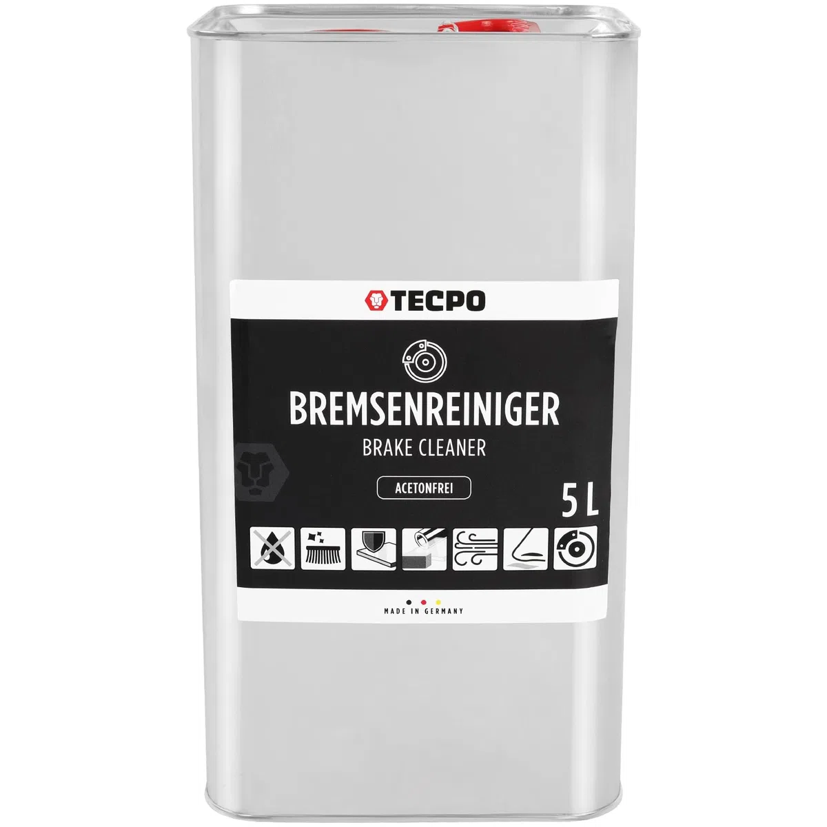 TECPO Bremsenreiniger, 5 Liter Universal Teile Reiniger Entfetter Brake Cleaner mit Sprühflasche
