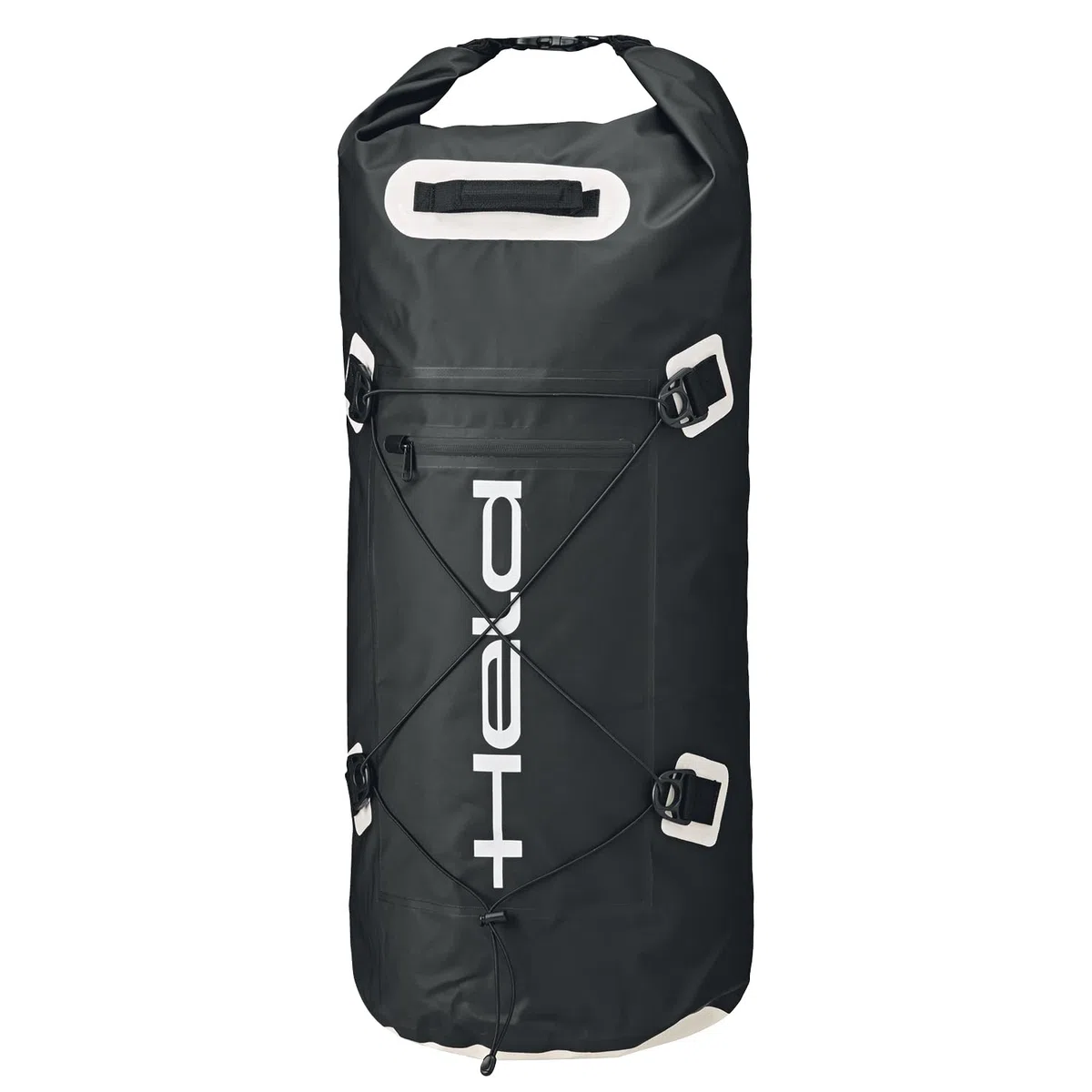 Held Roll-Bag 2 Motorrad Tasche - 100% wasserdichte und Staubdichte Hecktasche Motorrad aus Starkem Tarpaulin mit Reflex-Prints & Roll-Klickverschluss - Größe 40 Ltr. - Schwarz