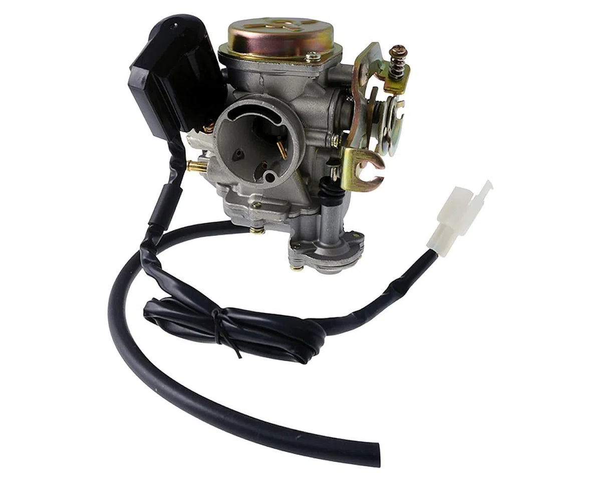 2EXTREME Vergaser mit E-Choke für 50ccm GY6 4 Takt Roller, Ersatzteile für Kymco Agility RS DJ, Baotian BT49QT, Rex, Explorer, Peugeot Kisbee, Znen, 139QMB 139QMA