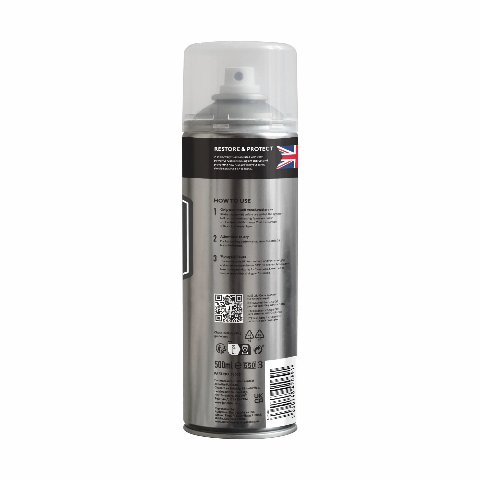 JENOLITE Wachsöl | Unterbodenschutz Spray | KLAR | 3x500ml | Rostschutz für Unterböden von Autos, Transportern und Motorrädern | Hohlraumversiegelung Wachs für Auto Fahrgestell & Unterboden