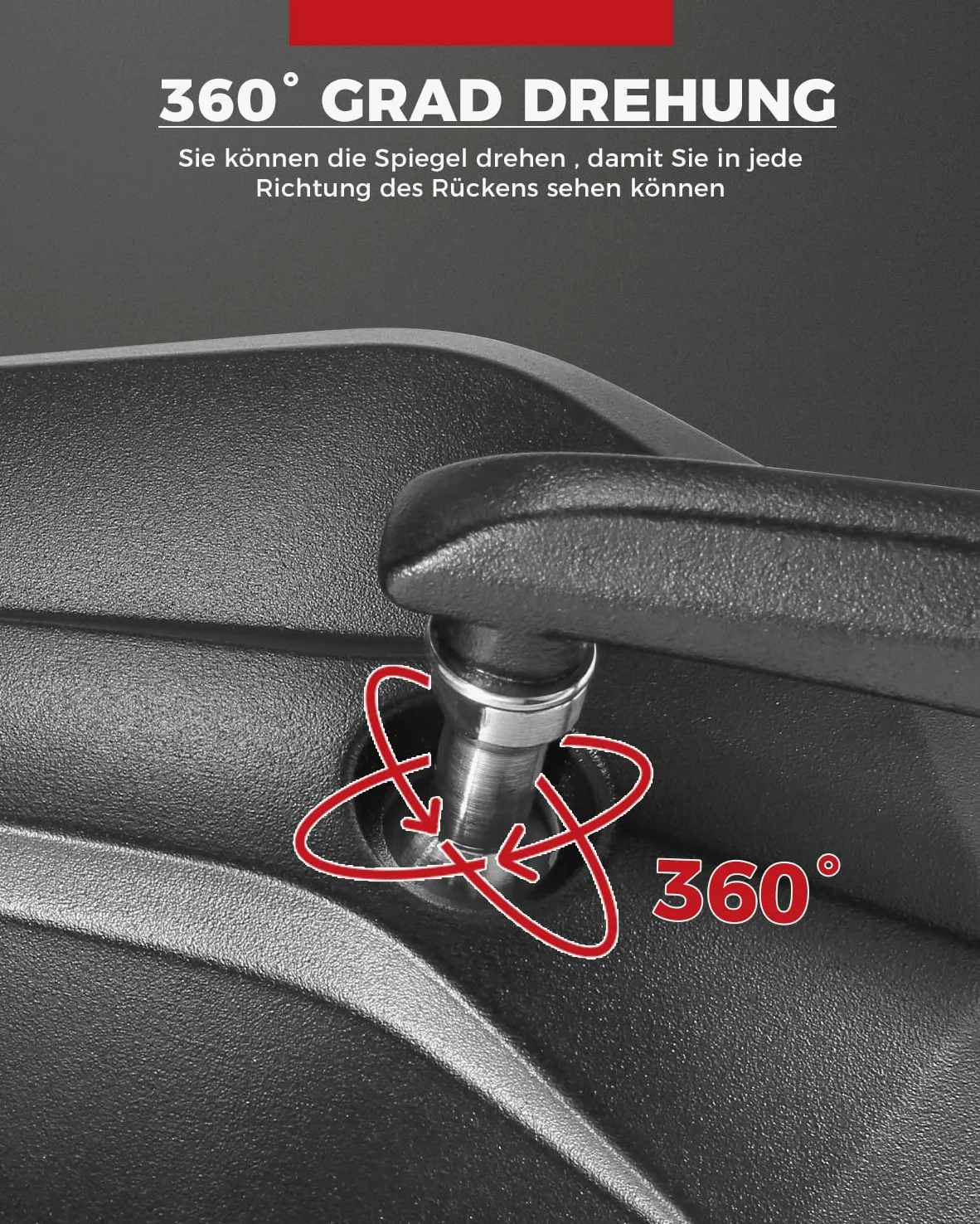 KEMIMOTO CNC Lenkerendenspiegel E-geprüft, 360°Drehbare Motorrad Spiegel 7/8" 22mm Motorradspiegel, Seitenspiegel für Lenker, Rückspiegel Motorrad kompatibal für CB125R Duke 690(2 Stücke)
