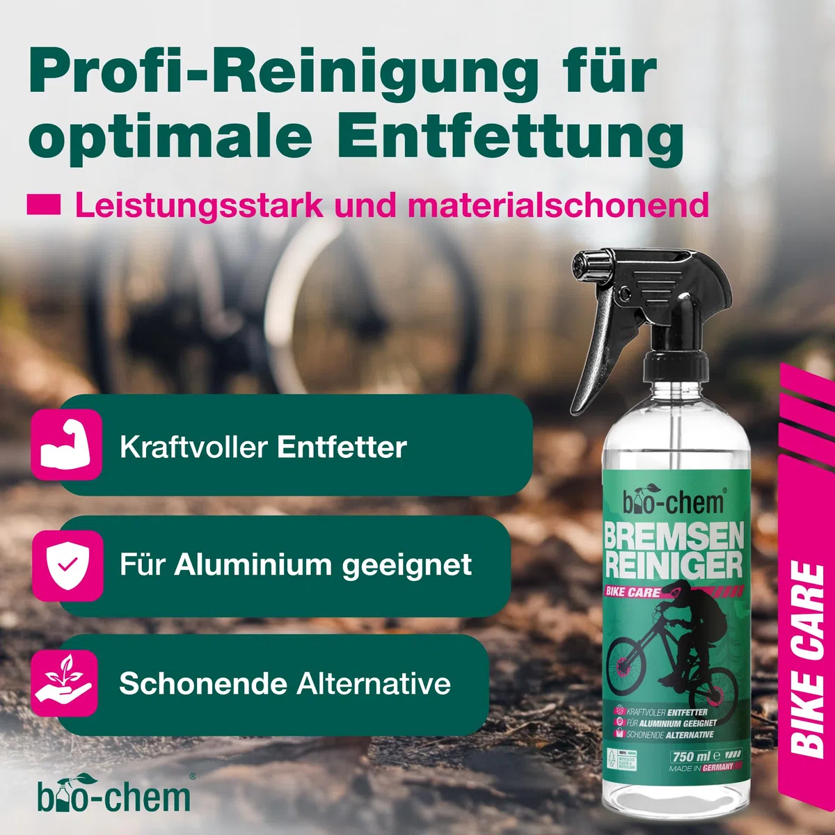bio-chem Bremsenreiniger Spray 5L für Auto & Fahrrad | Entfetter für Scheibenbremsen | auch als Kettenreiniger, Motorreiniger und Fettlöser