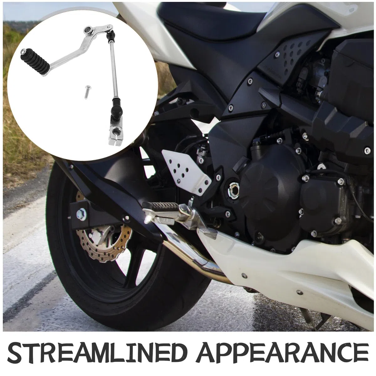 Motorrad Schalthebel aus Edelstahl Multifunktional Kompatibel mit Honda Motorrädern Robuster Ersatz für Sanftes Schalten und Präzise Gangwechsel