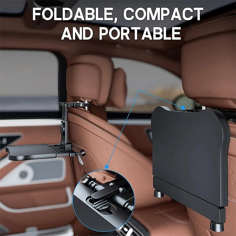 NEWFUN Auto Tisch für Rücksitz Beifahrer, autotisch für Kind Rücksitz, Schreibtisch mit Getränkehalter und Handyhalter, Laptop Schreibtisch für Autofahrten, Zum Arbeiten, Schreiben, Essen, Reisen