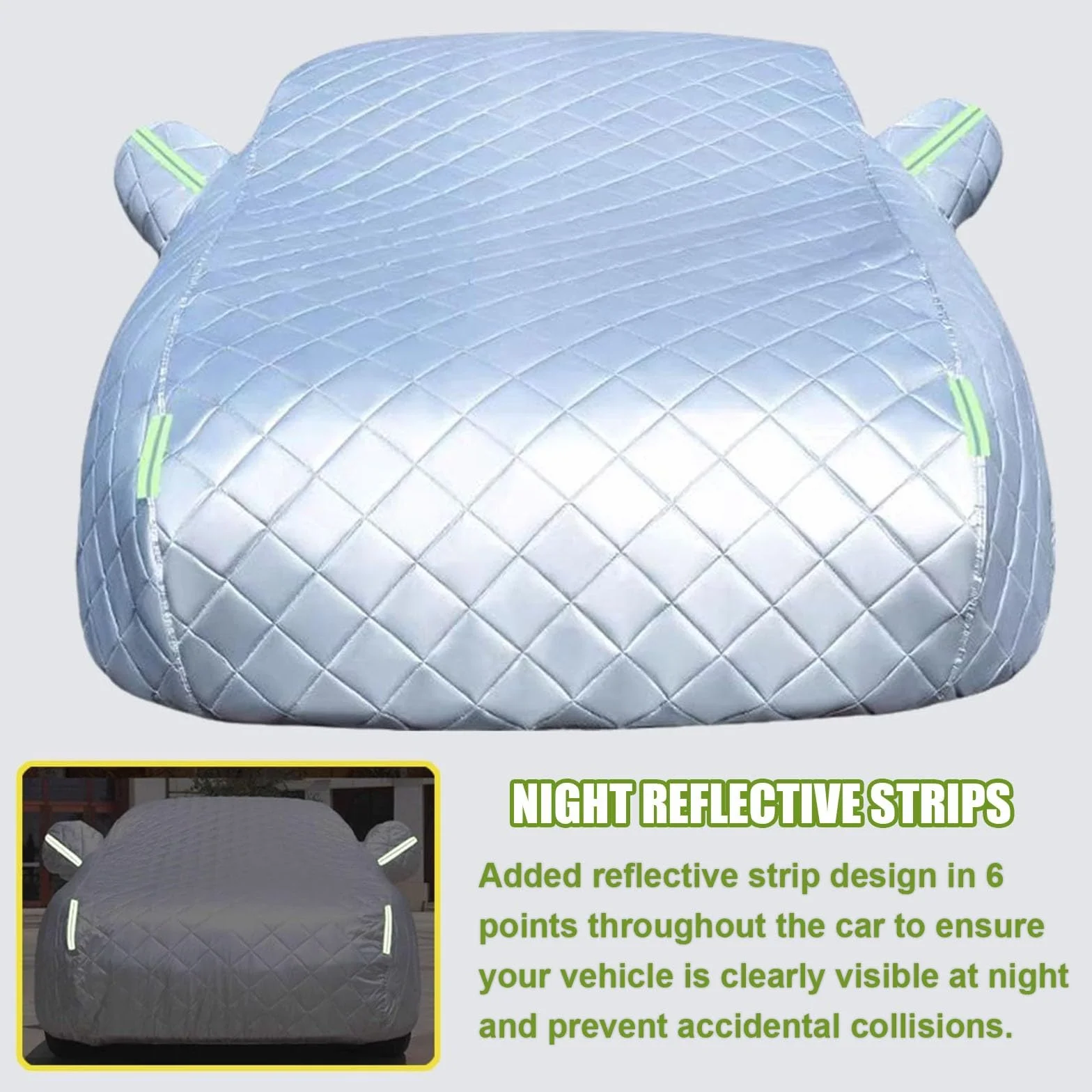 Hagelschutz Abdeckplane Auto für VW Beetle Cabrio 2011-2019, Hagelschutzplane Auto Outdoor UV-Schutz Winddicht Außen Vollständige Autoabdeckung(Silver,für VW Beetle Cabrio 2011-2019)