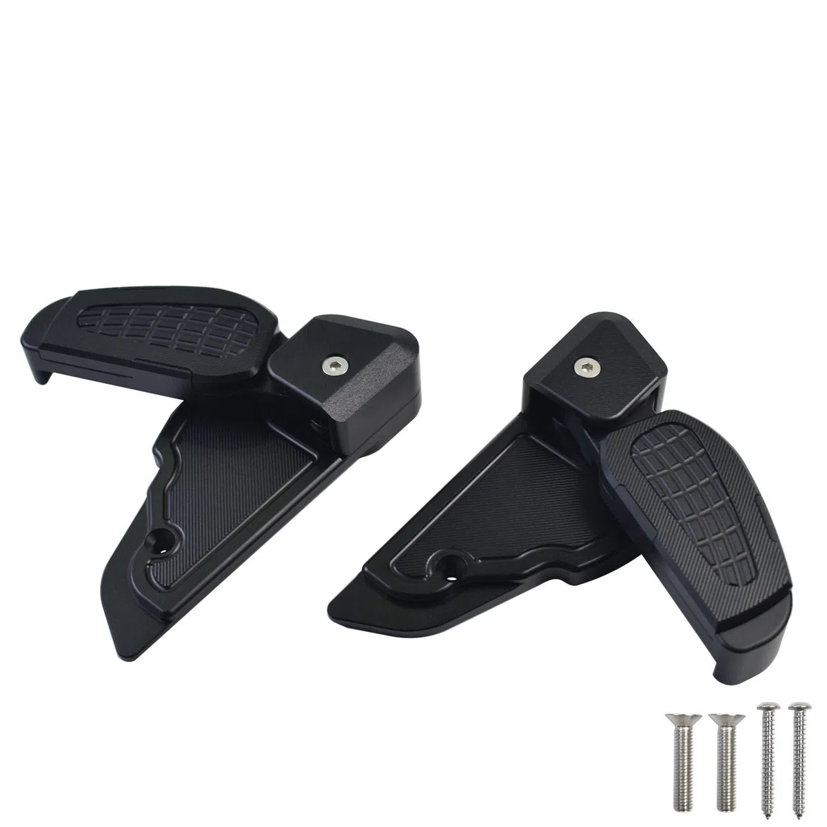 Klappbares hinteres Fußstützenpedal, hinteres Fußstützenpedal, Fußrastenverlängerung, Ersatz für Ve&spa Primavera 125/150 Sprint 125/150 Zubehör 2017 2018 2019 2020 2021 2022 (Schwarz)