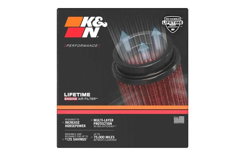 K&N E-2014 Waschbarer und wiederverwendbarer KFZ Tauschluftfilter