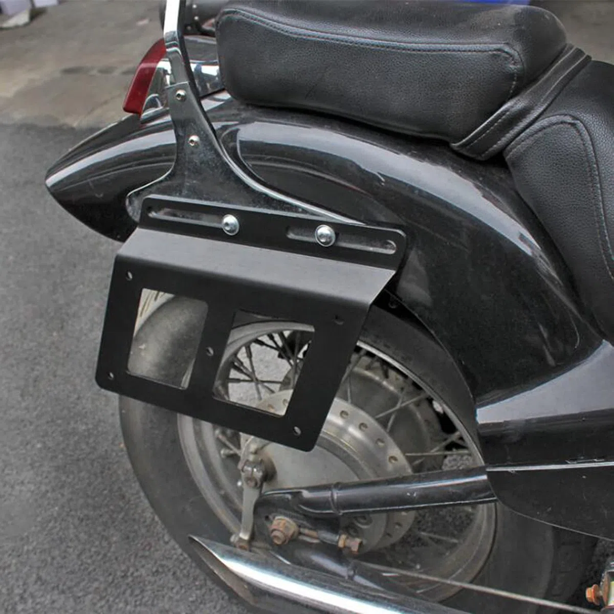 1 Paar Motorrad Satteltaschen Halterung (Schwarz)