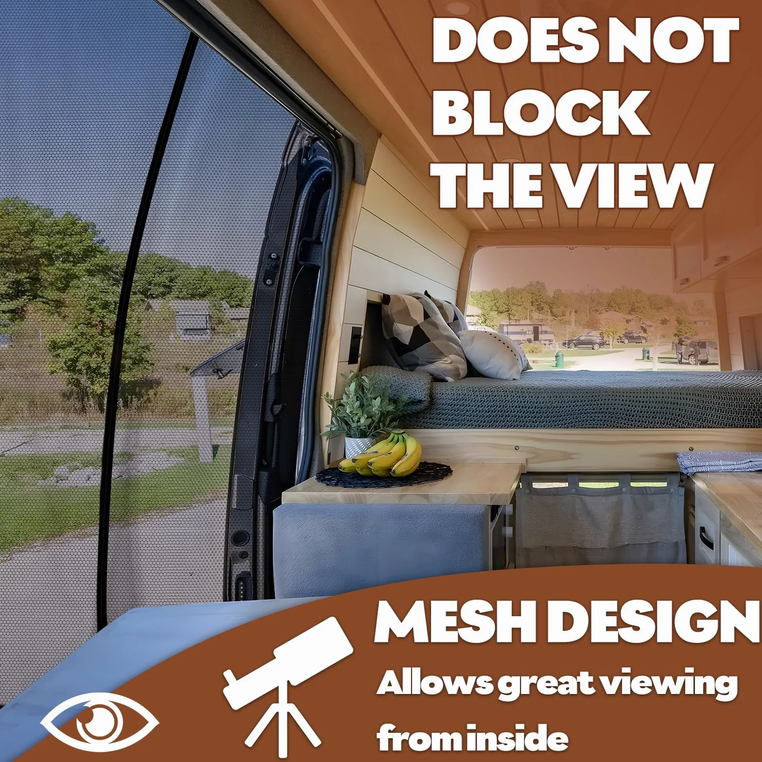 ZATOOTO Moskitonetz reißverschluss für VW T5 T6 Magnetisch Fliegengitter Insektenschutz Sonnenschutz Trennvorhang Seitentür Schattennetz Camping Reise (Side)