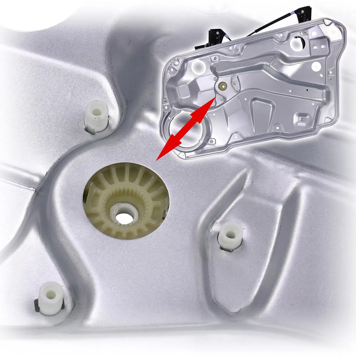 BESTPRICE 1x Fensterheber vorne rechts elektrisch mit Anschraubplatte Kompatibel mit VW BORA I (1J2), BORA Variant (1J6), GOLF 4 (1J1), GOLF 4 Variant (1J5)