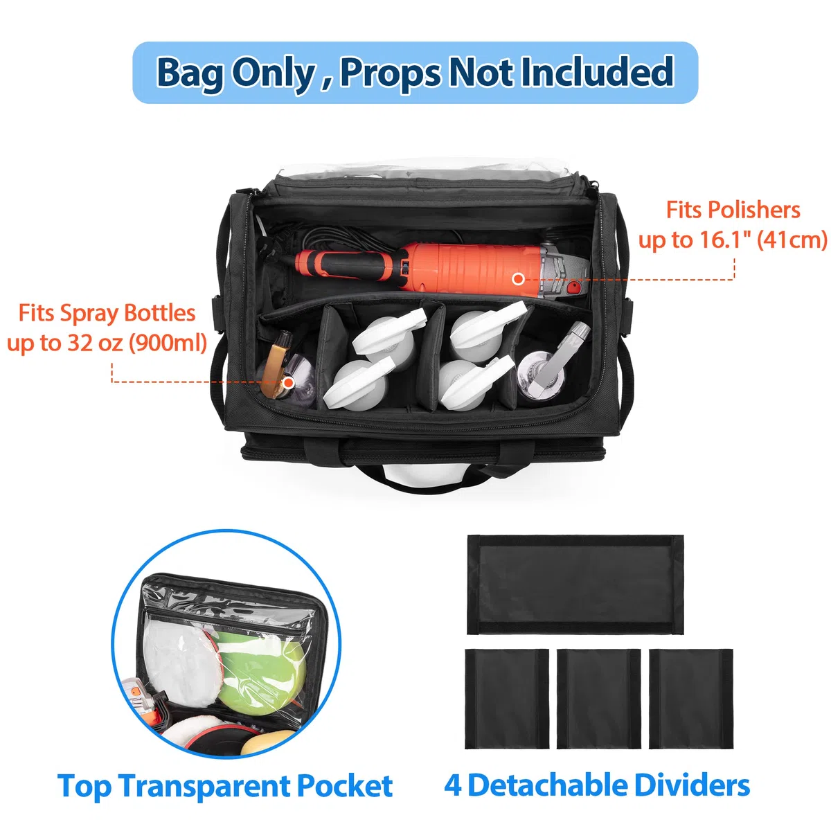 samdew Große Auto Wäsche Tasche für Aufbewahrung von Detaillierungs Zubehör, Reinigungs Caddy für Fahrzeug Wasch Werkzeuge & Reiniger