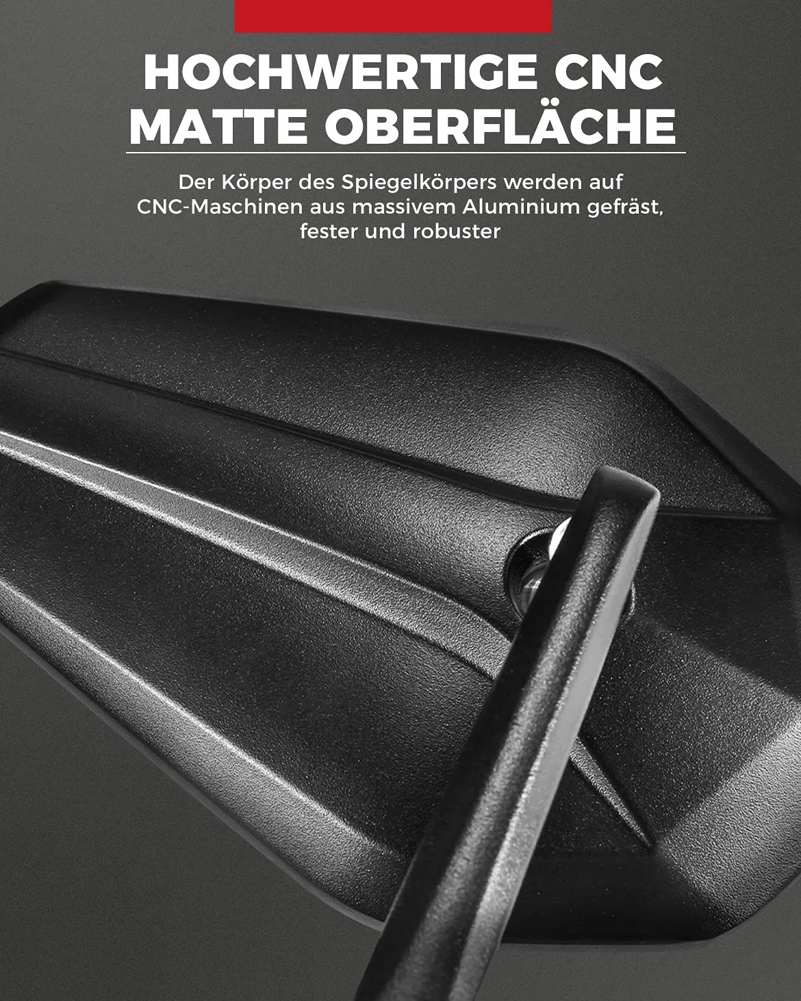 KEMIMOTO CNC Lenkerendenspiegel E-geprüft, 360°Drehbare Motorrad Spiegel 7/8" 22mm Motorradspiegel, Seitenspiegel für Lenker, Rückspiegel Motorrad kompatibal für CB125R Duke 690(2 Stücke)