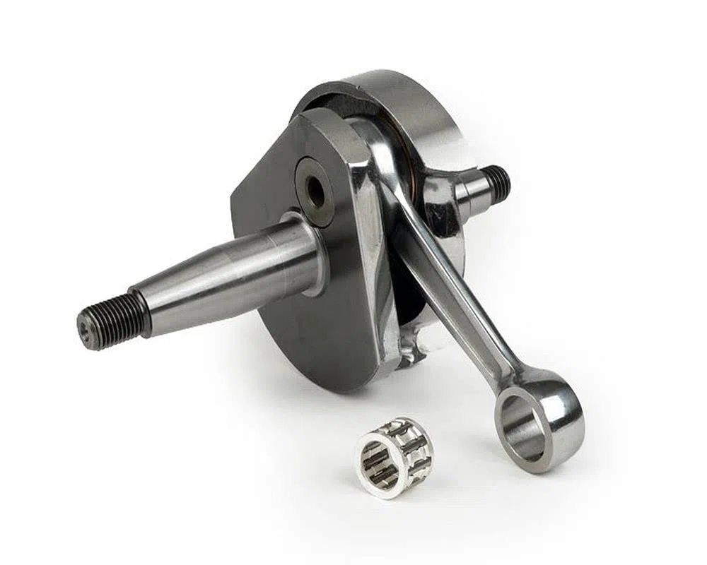BGM Kurbelwelle Racing Drehschieber, 20mm Konus, kompatibel für Vespa PK50 XL Ersatz Rennwelle