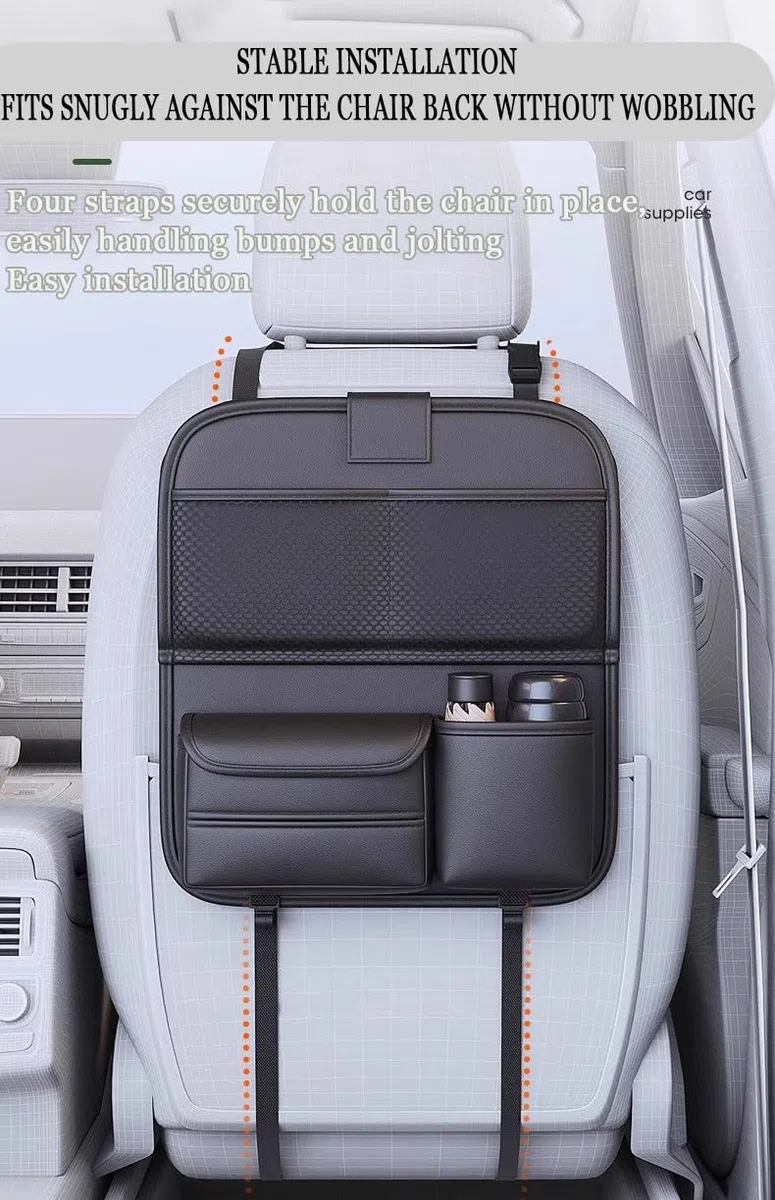 2 Stück Autositz Organizer für Ford Tourneo Connect/Tourneo Courier/Custom/Galaxy/S-Max, Rücksitz Organizer mit Tablet/Telefon Aufbewahrung, Multifunktional Auto Organizer Kinder mit Klapptisch