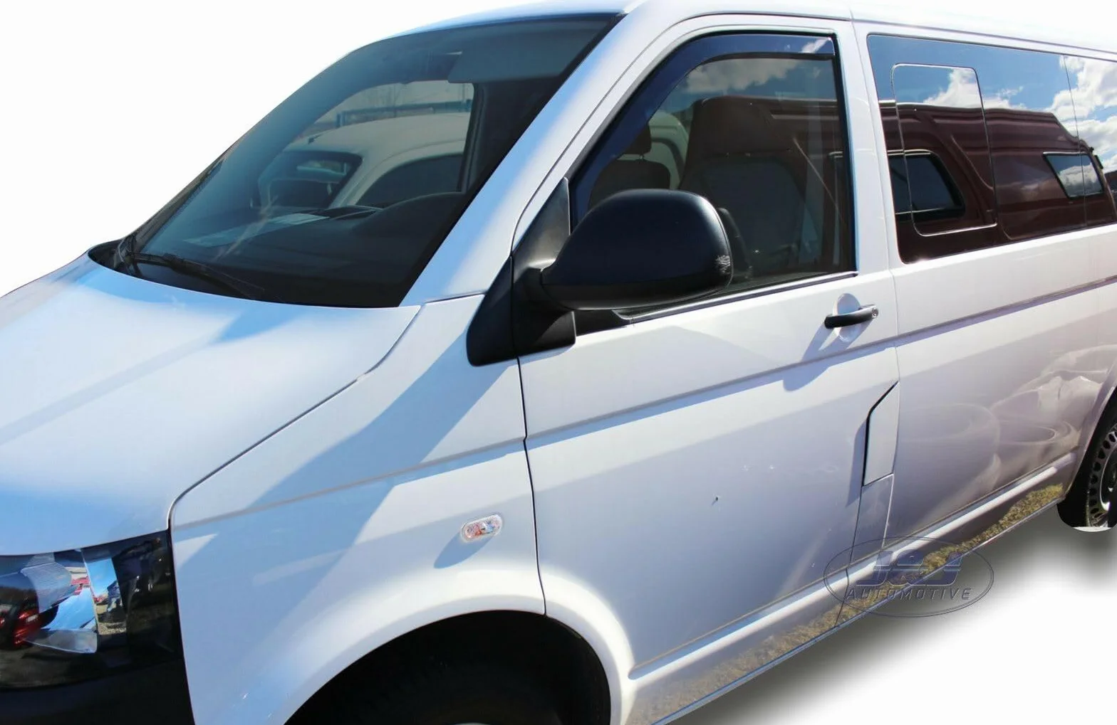 J&J AUTOMOTIVE Windabweiser für Volkswagen Caravelle 2003-2016 2tlg, Heko Regenabweiser Vorne Getönt Dunkel