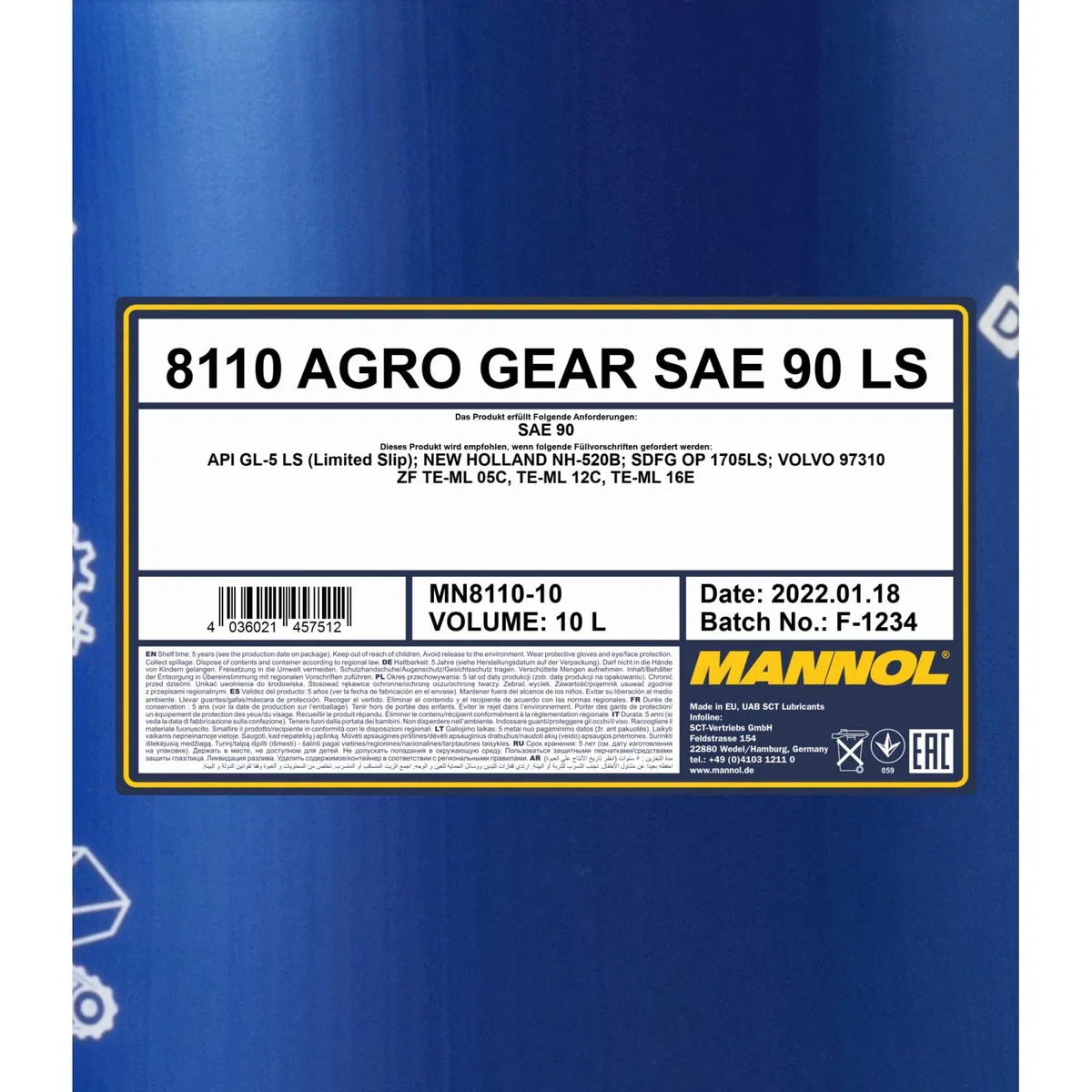 MANNOL 8110 Agro Gear 90 LS 10L