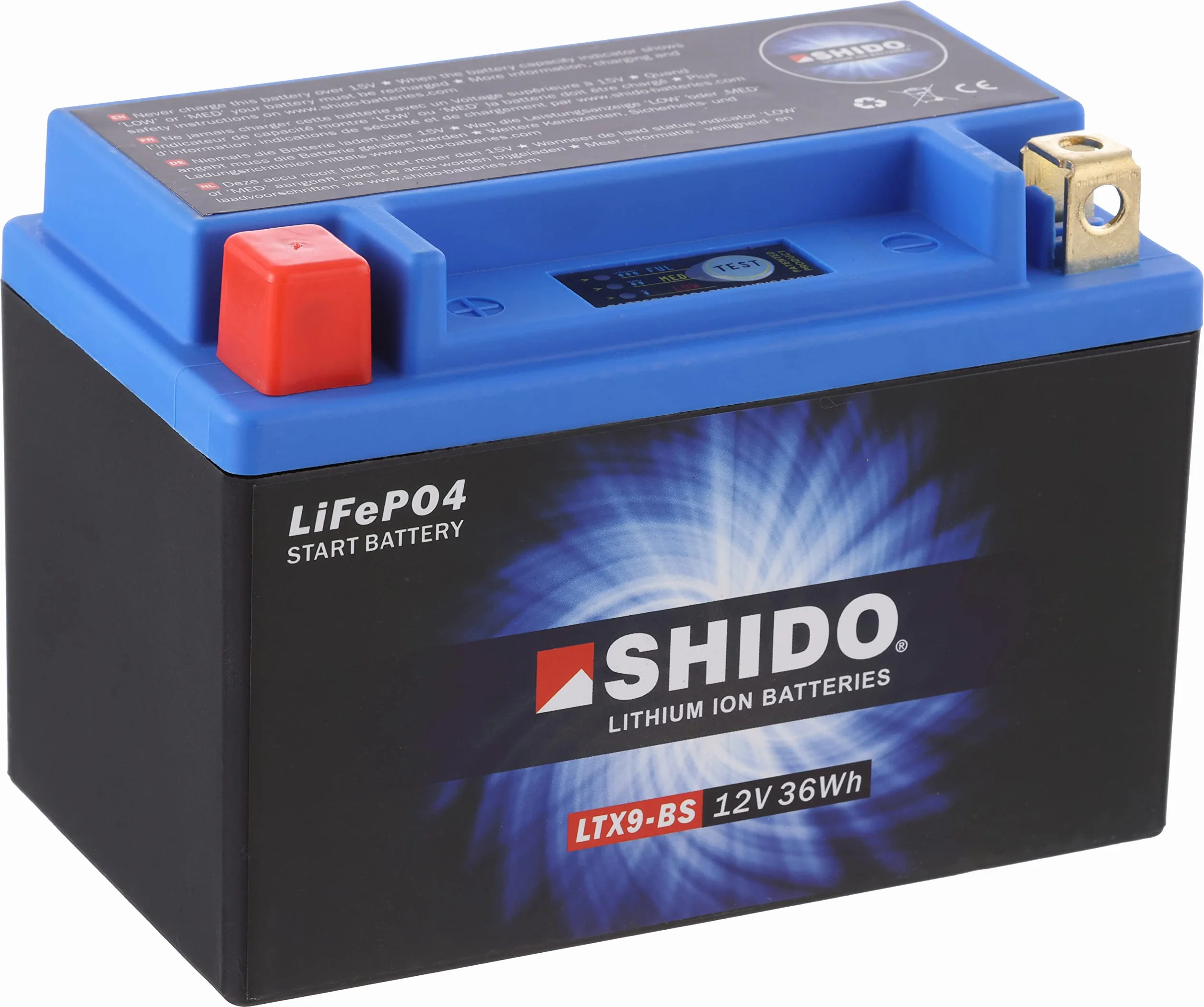 SHIDO LTX9-BS LION -S- Batterie Lithium, Ion Blau (Preis inkl. EUR 7,50 Pfand)