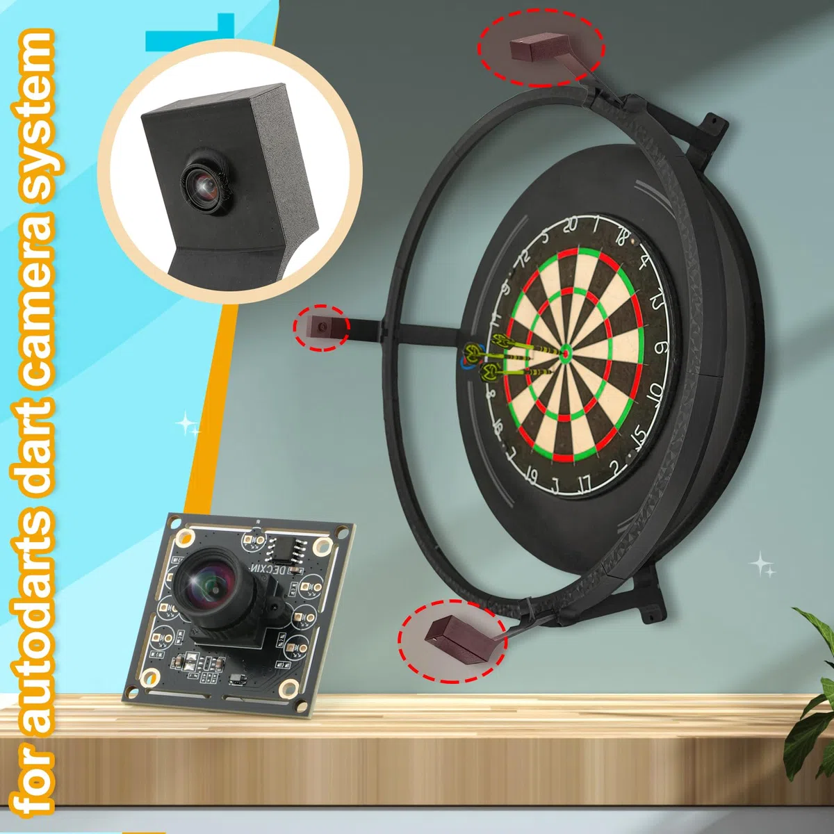 ov9732 Kameramodul 100 Grad für autodarts Dart Kamerasystem 3 Satz 1280x720 30fps Gesichtserkennung Bilderfassung 2M Kabel USB2.0 Ausgang Phone