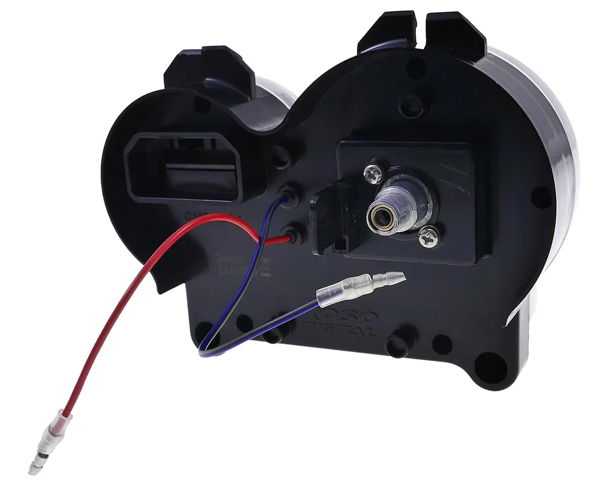 KOSO GP Style EVO Digital Tacho – LED Tachometer Cockpit mit Speed, ODO, Trip & RPM Anzeige – Passend für Yamaha Aerox/MBK Nitro – Digitales Multifunktionsdisplay Motorrad & Roller