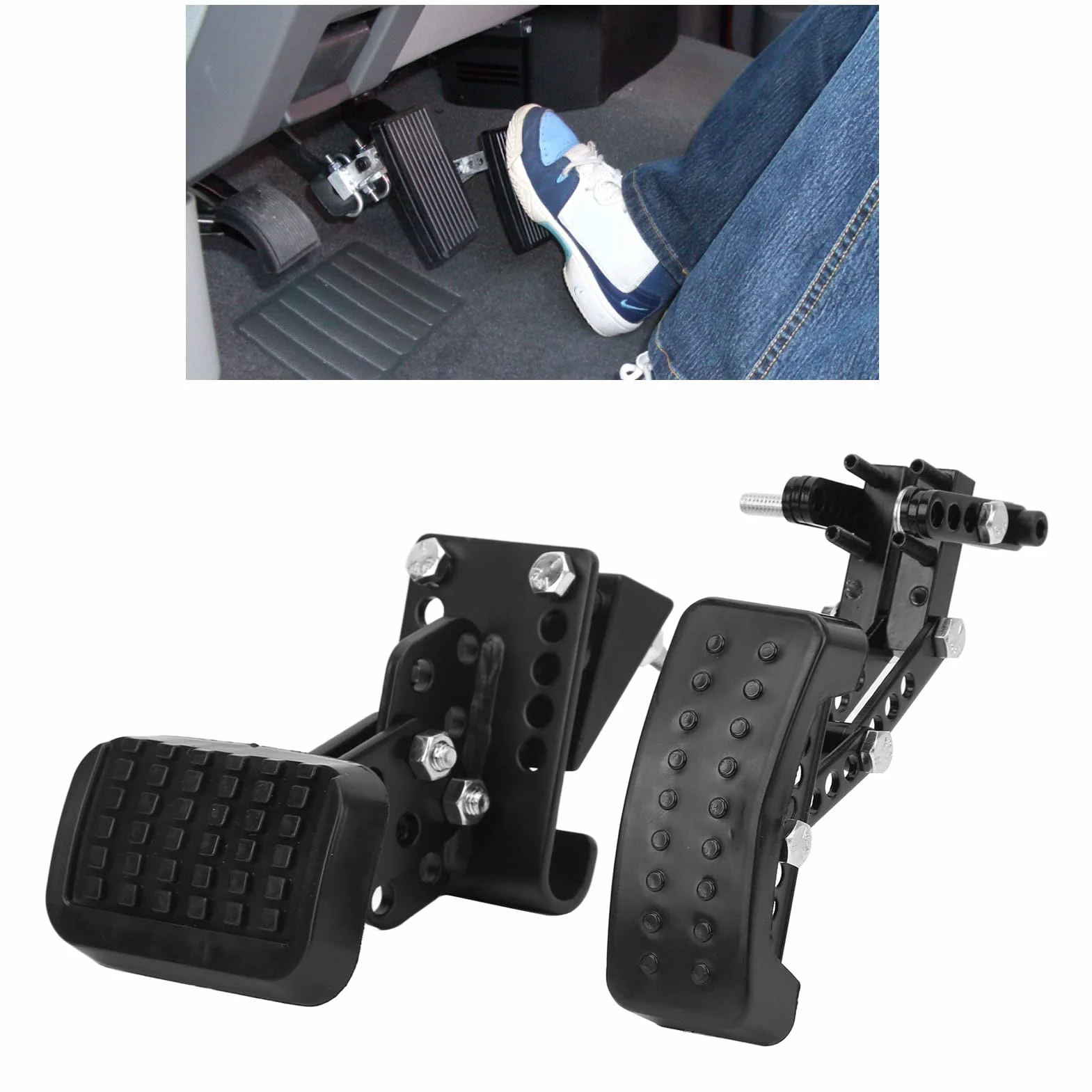 Universal Auto Gas Bremspedal Extender Kit, Gas- und Bremspedal-Extender Anti-Rutsch-Beschleuniger-Bremspedal-Verlängerungen Ersatz für die Meisten Autos