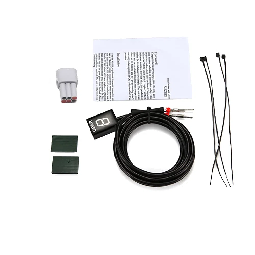 Für Suzuki Ganganzeige Motorrad ECU Plug LED Anzeige Display Wasserdichte (Rote)