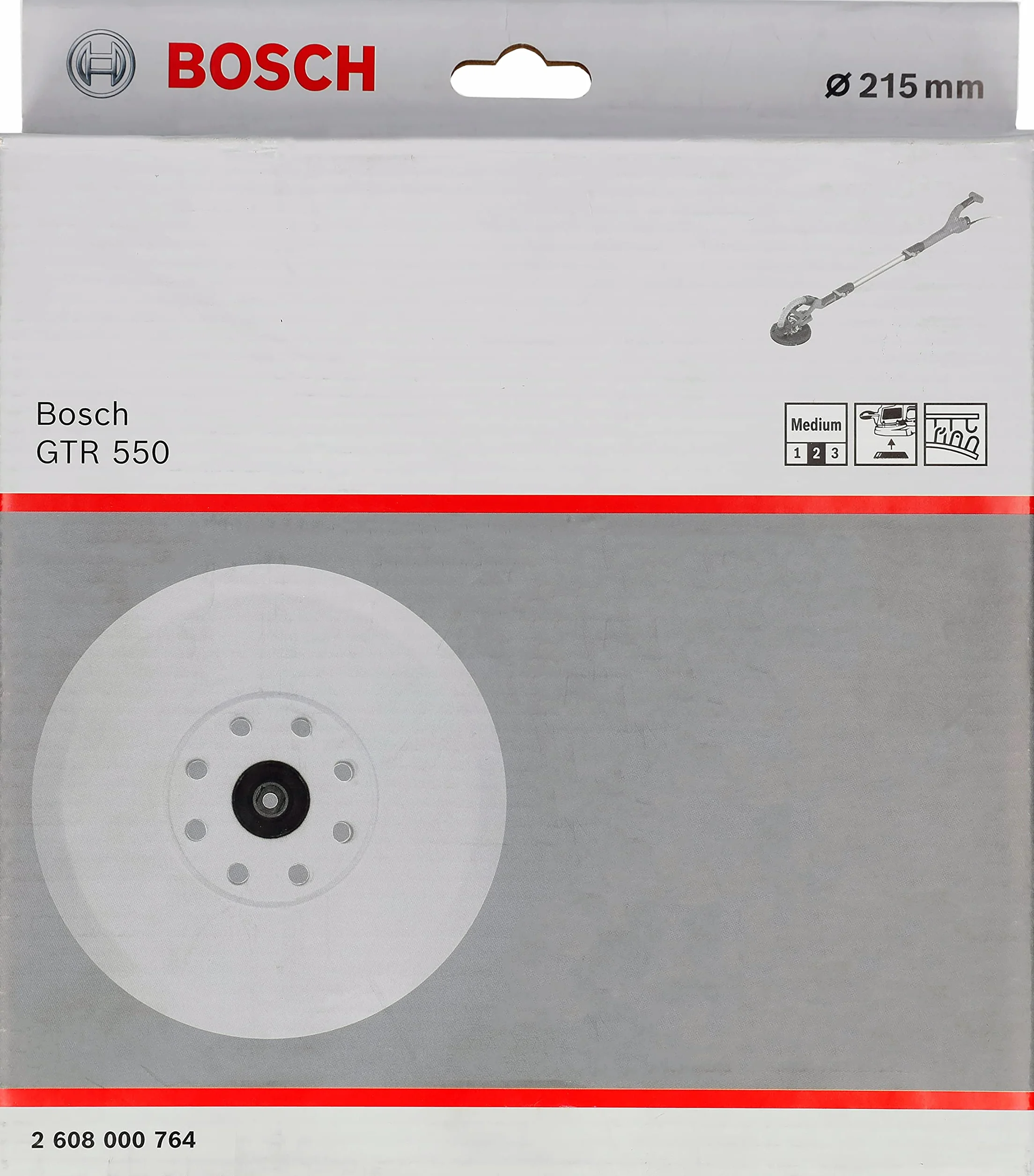 Bosch 1x Stützteller Medium Ø 215 mm Professional GTR 550, Zubehör Trockenbauschleifer