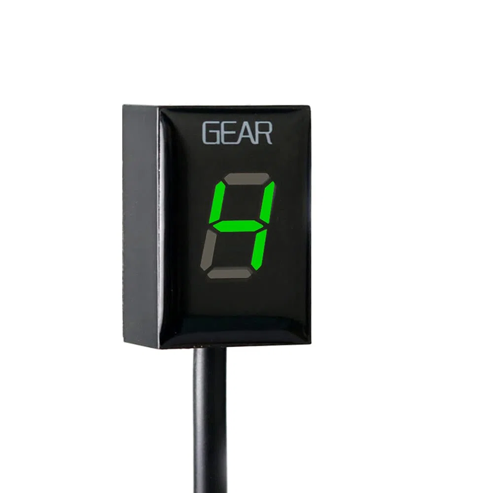 Ganganzeige Motorrad für Kawasaki Plug&Play LED Anzeige Display Wasserdichte (Grün)