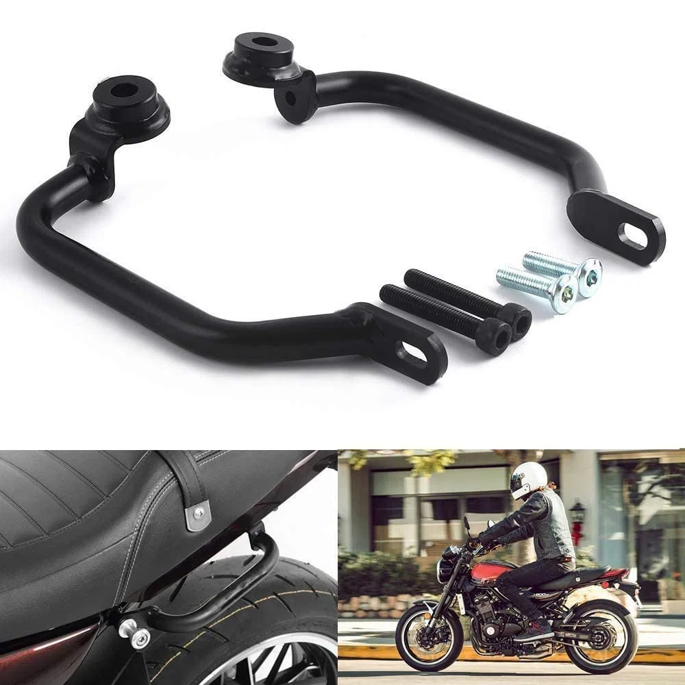 Motorrad Stahl Sozius Haltegriff Sitz Seitenhandlauf Griff Kit für Z900RS Z900RS Z900RS 2017-2023 Z950RS Z950RS Z950RS 2017-2021 Motorrad Zubehör (Schwarz)