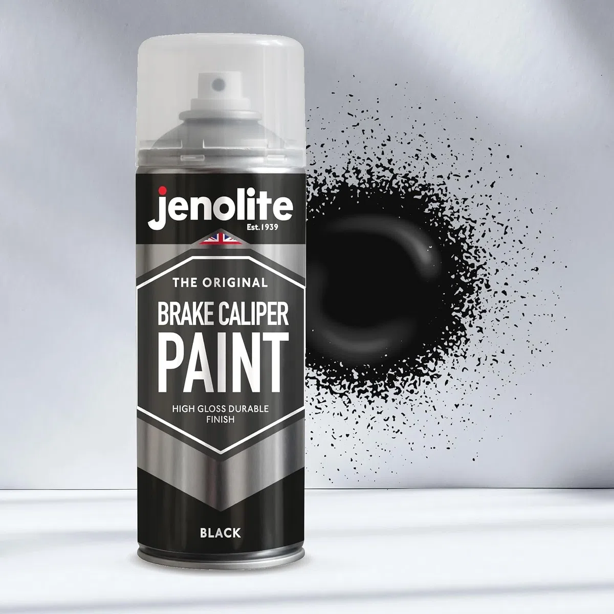 JENOLITE- Bremssattellack Schwarz. Bremssattelfarbe. Hitzefester Thermolack für Bremsklötze am Auto bis 300°C. Inhalt: 400ml