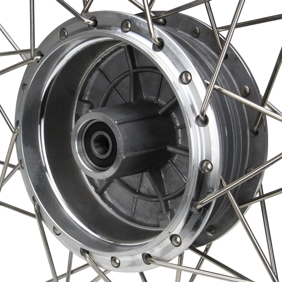 Stahl Speichenrad inkl. Speichen Nabe Felge 1,6x16 Zoll kompatibel mit Simson S50 S51 Star KR 51 Schwalbe Duo