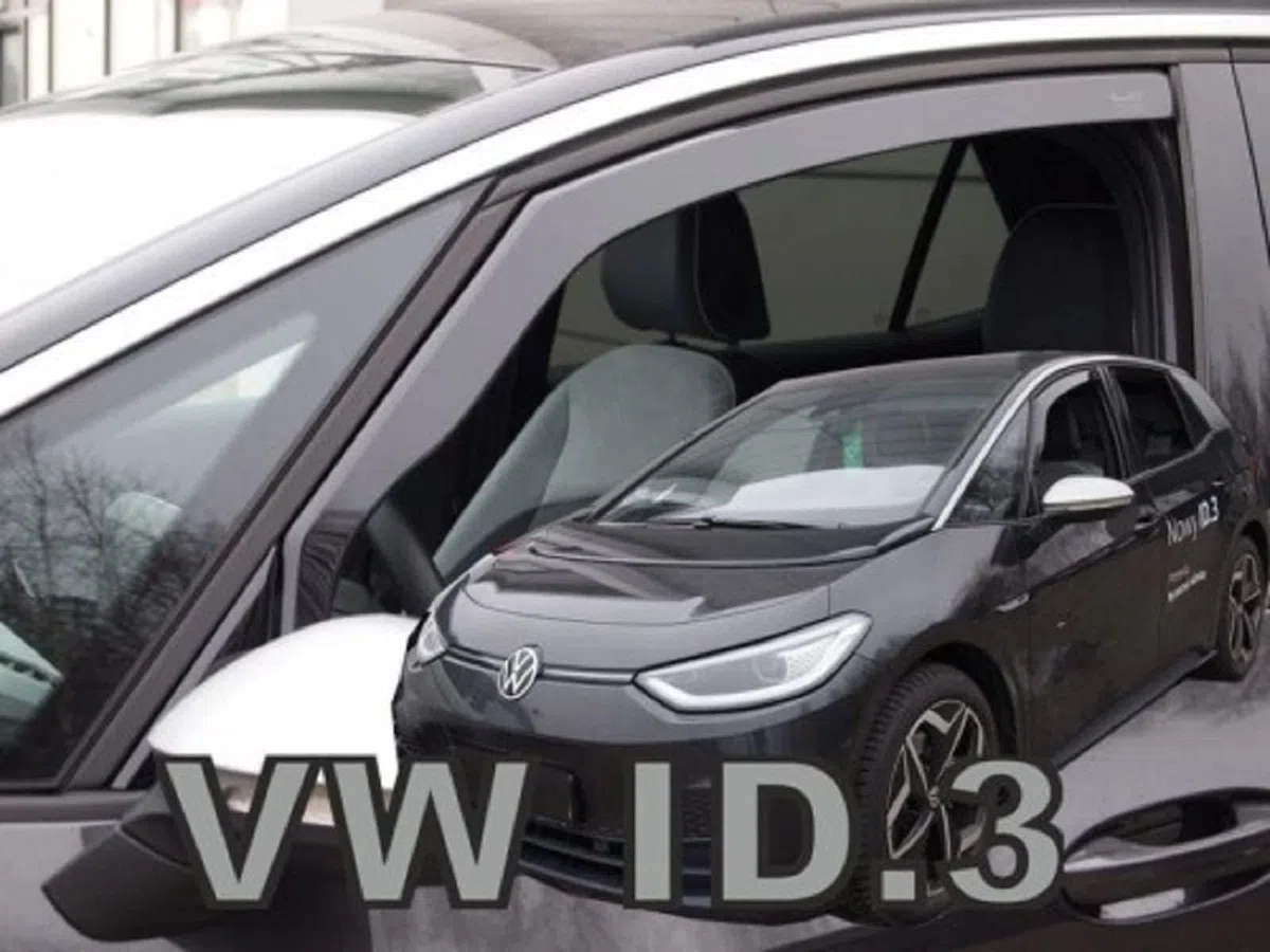 J&J AUTOMOTIVE Windabweiser passend für Volkswagen Id.3 5-Türer ab 2020 2tlg, Heko Regenabweiser Vorne Getönt Dunkel Passform