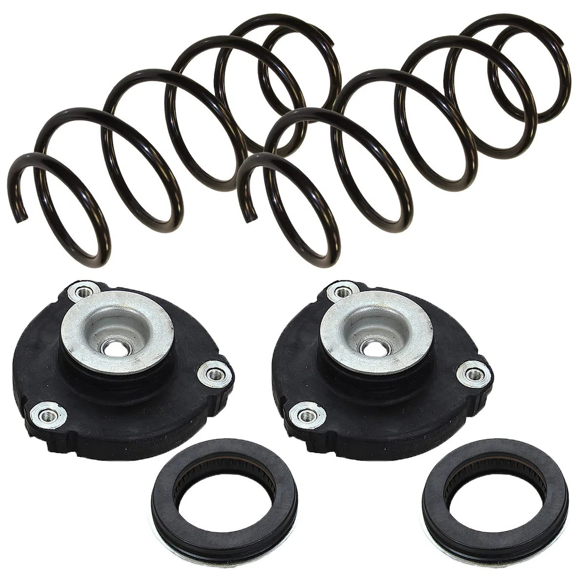 ATEC Germany 2x Fahrwerksfeder vorne Schraubenfeder links & rechts, 2x Domlager vorne mit Kugellager Kompatibel mit SEAT IBIZA (6L1), CORDOBA, SKODA FABIA 1, VW POLO (9N_, 9A_) (9A4, 9A2, 9N2, 9A6)