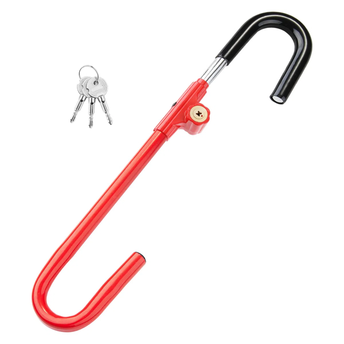 CARTMAN Lenkrad- und Bremspedalsperre – Verstellbares Anti-Diebstahl-Autogerät, geeignet für einen Abstand von 53 cm bis 76 cm zwischen Lenkrad und Pedal.