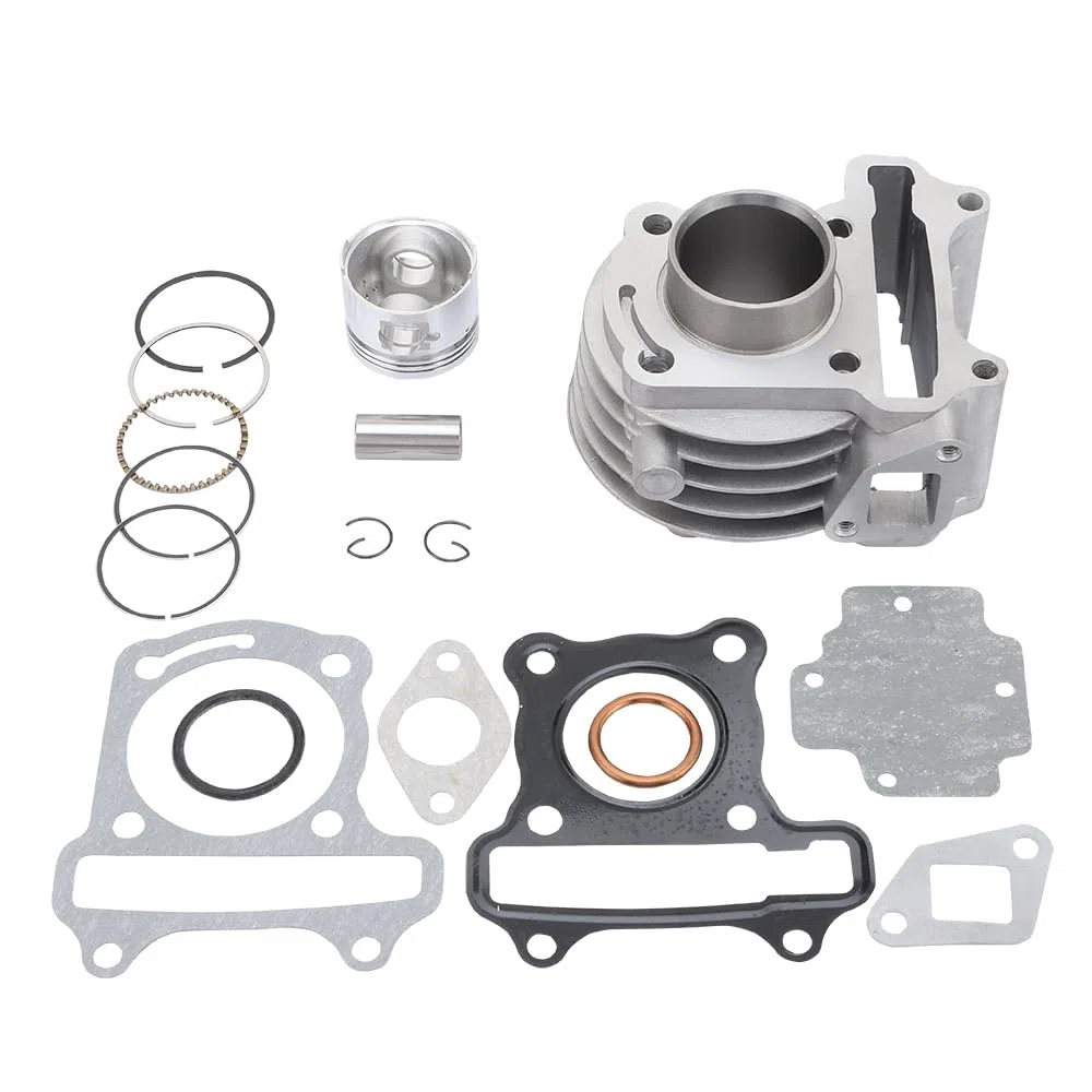 WOOSTAR 39mm Zylinder mit Kolbenring Kit Ersatz für 4 Takt GY6 49ccm 50ccm 139QMA 139QMB Motor ATV Quad Roller Moped