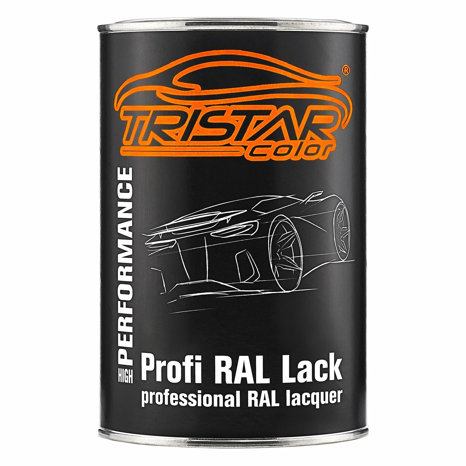 TRISTARcolor RAL 9005 Tiefschwarz glänzend 2K Autolack 1,5 Liter / 1500 ml Dose inkl. Härter