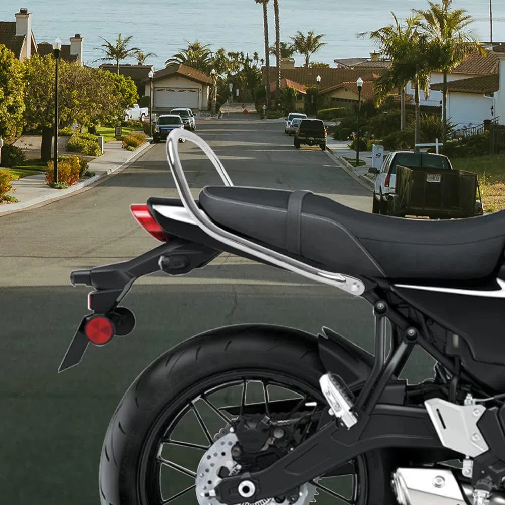 Motorrad Z650RS Beifahrer Sozius Haltegriff Großer Sitz Seitenhandlauf Heckarmlehne Griffe Kit Kohlenstoffstahl für Z 650 RS Z650 RS Z-650-RS 2021 2022 2023 21-23 (Schwarz)