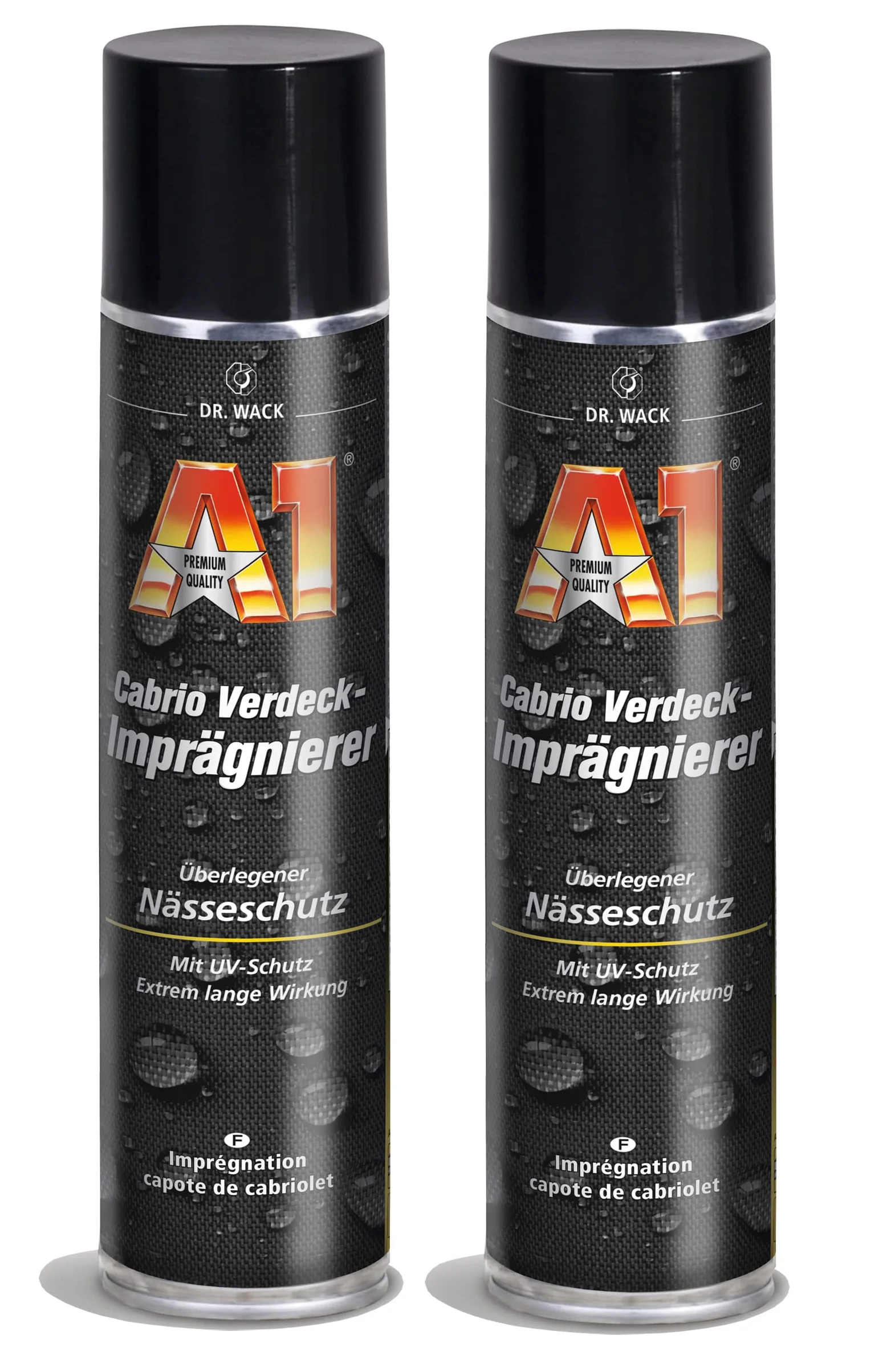 2x 400ml Dr. Wack A1 Cabrio Verdeck-Imprägnierer, Cabrio Dach Imprägnierung, Stoffverdeck Stoffdach Imprägnieren, Cabrio Verdeck Imprägnierspray