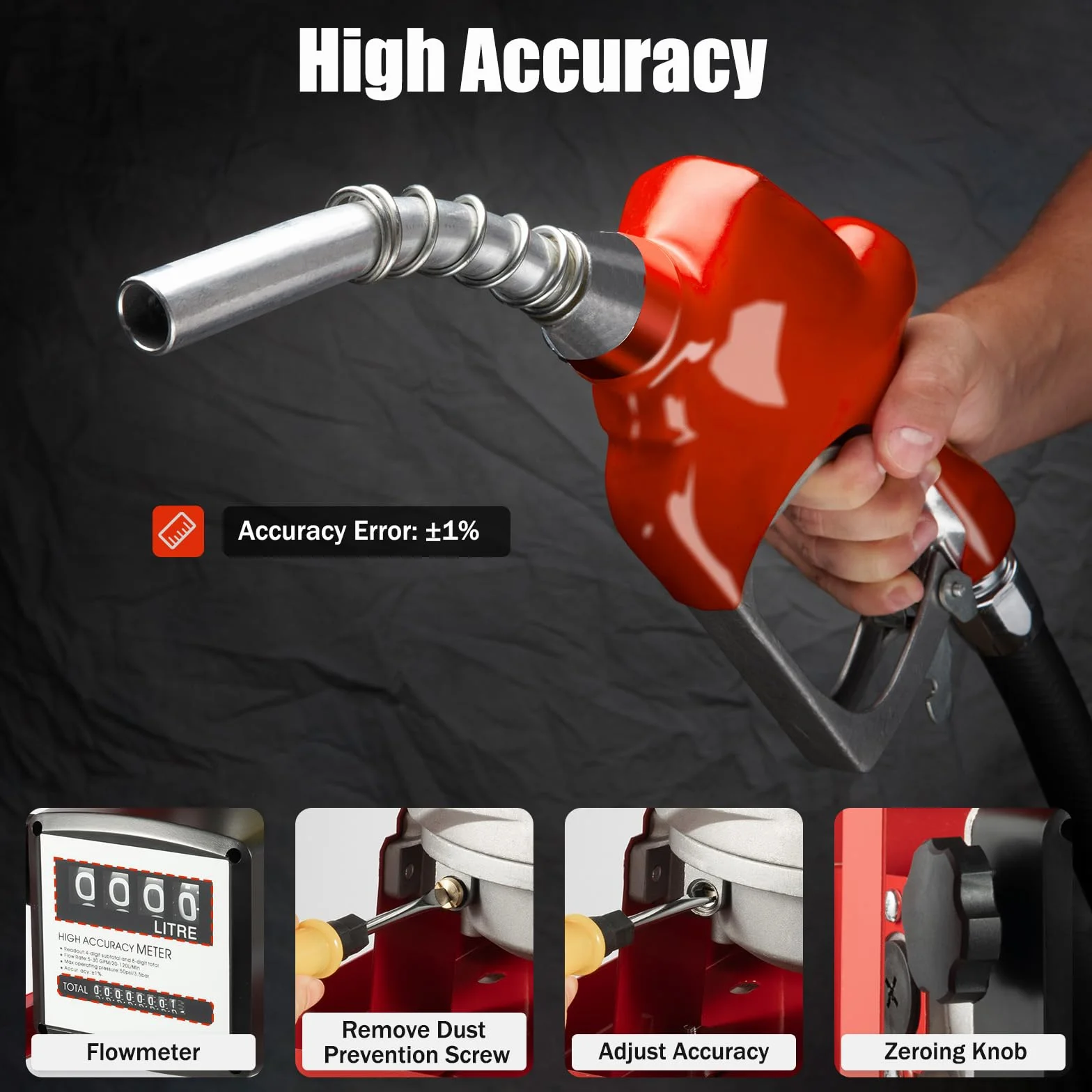 45L/min Dieselpumpe, 12V 200W Diesel Transferpumpe selbstansaugend, Selbstansaugend Heizölpumpe Mit ölpistole Und öleinlassrohr/öl-Auslassrohr Für Traktor Bagger Lkw Landwirtschaft