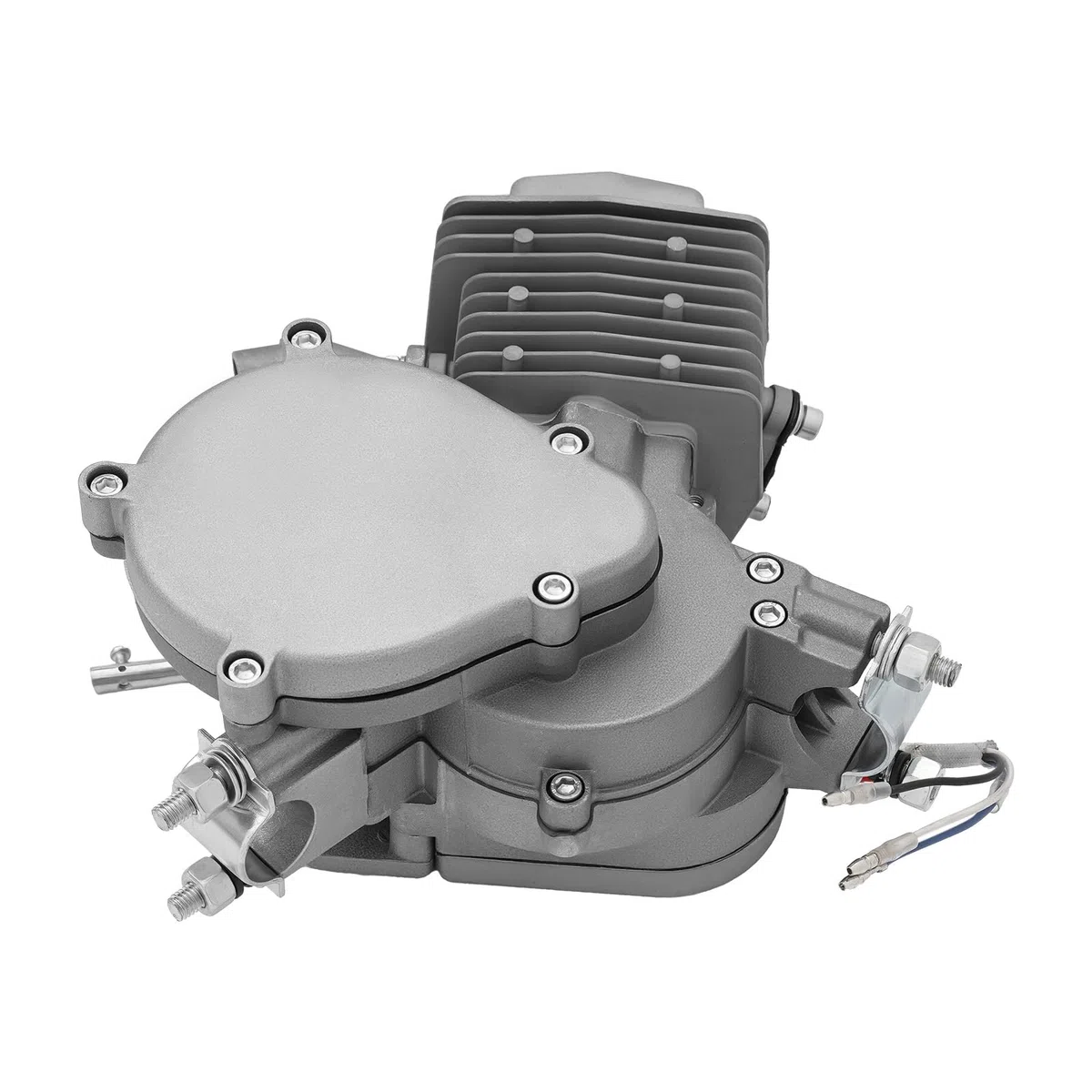 2-Takt 80CC Fahrradmotor-Bausatz, CDI Zündungsart Cycle Engine Kit, Single Cylinder Zweitaktmotor Fahrradmotor Benzin Motor für 26/28 Zoll Fahrräder, 45 km/h, 2L Tank