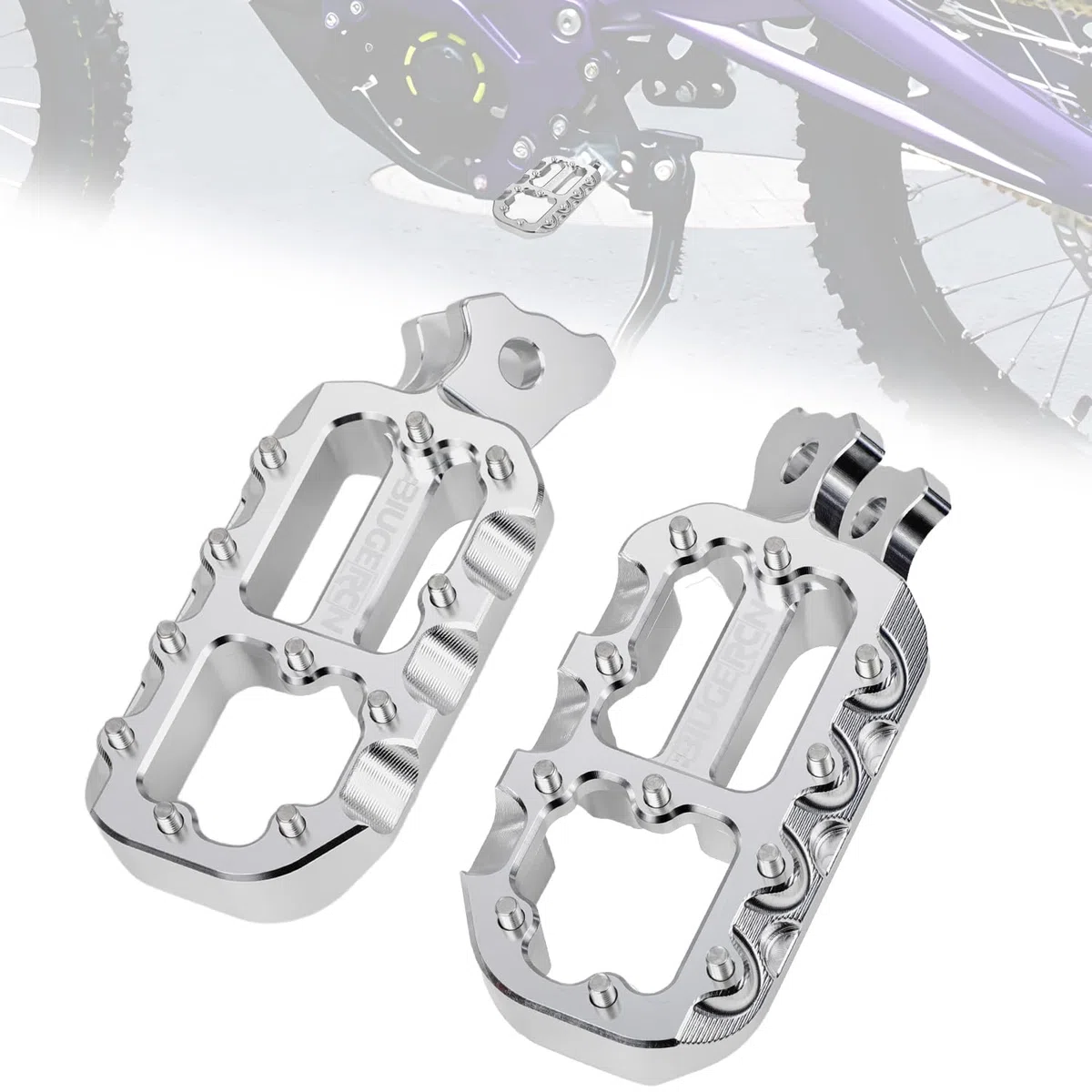 Dirtbike Fussrasten CNC Aluminium für Surron Light Bee S X L1E LBX Sur Ron Segway X260 X160 Elektro Dirt Bike Silber