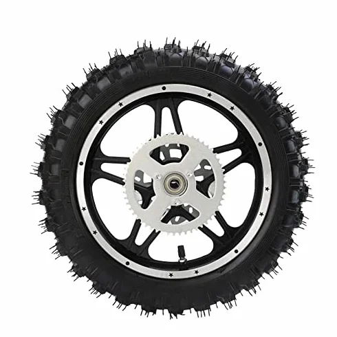 Dirt Bike Hinterrad, Motorrad Hinterrad Gummi Metall 2.5-10 mit Disc Ritzel Lager Felge Reifen Montage für Mini Pit Bike