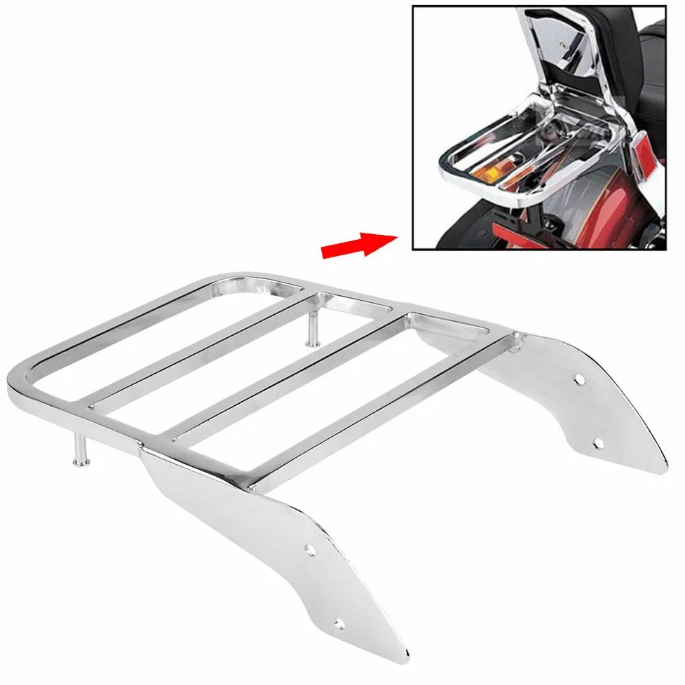 Gepäckträger hinten Chrom Sissy Bar fürMotorrad Sissy Bar Gepäckträger hinten für Shadow VT750 C2 1997-2003 Chromsilber