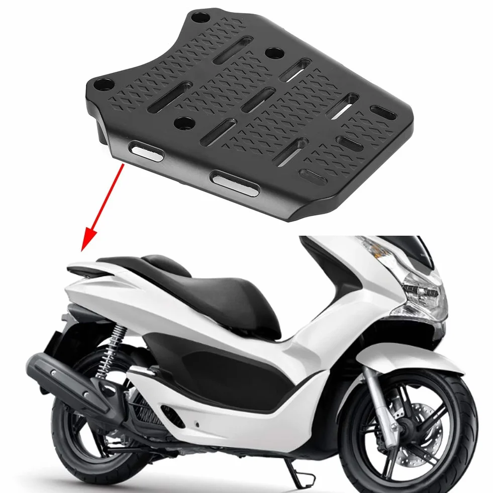 Aluminium Gepäckträger für PCX 125 150 (2014-2019) - Robuste hintere Halterung für Motorradzubehör, Schwarz